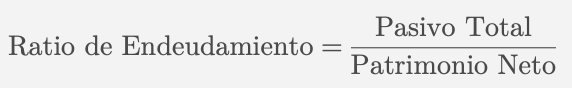 Ratio de endeudamiento