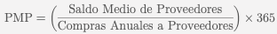 Fórmula Periodo Medio de Pago (PMP)