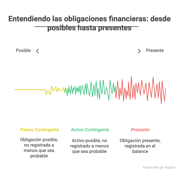diferencia entre activo contingente, pasivo contingente y provisión contable