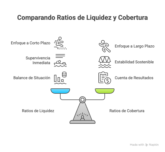 ratio de cobertura vs liquidez